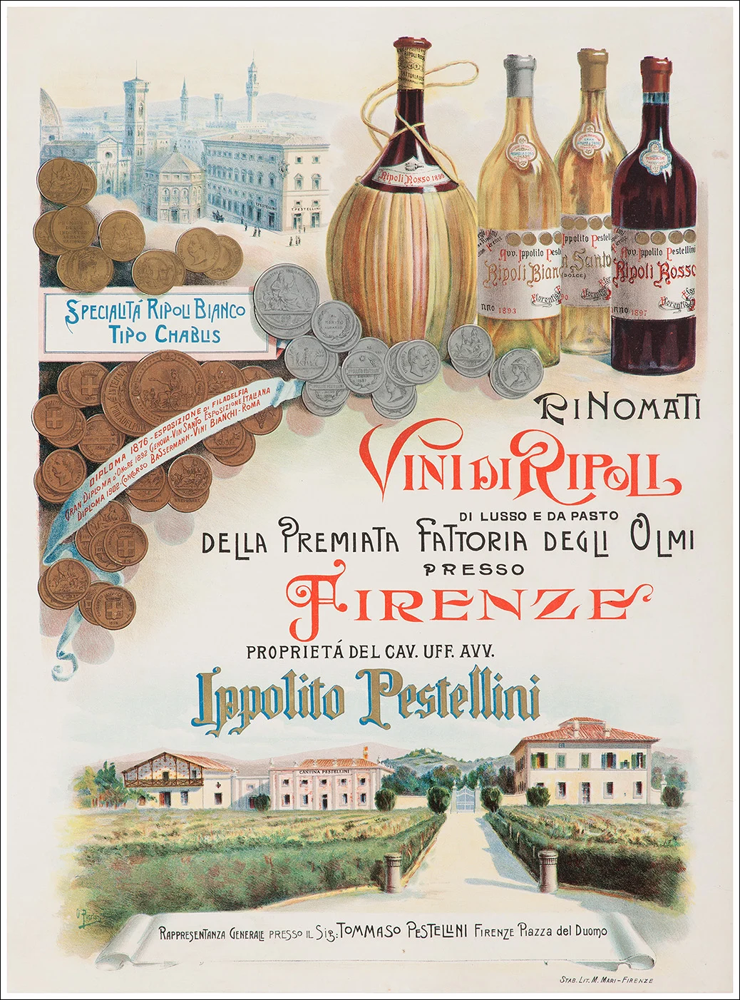 Vini di Ripoli, Cav. Ippolito Pestellini - Firenze