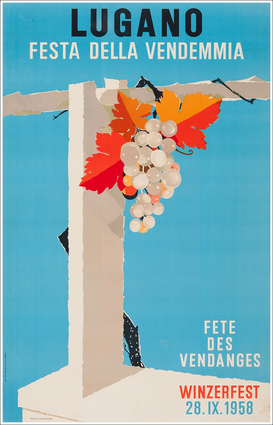 Lugano, Festa della vendemmia 1958 (Ticino, Tessin)