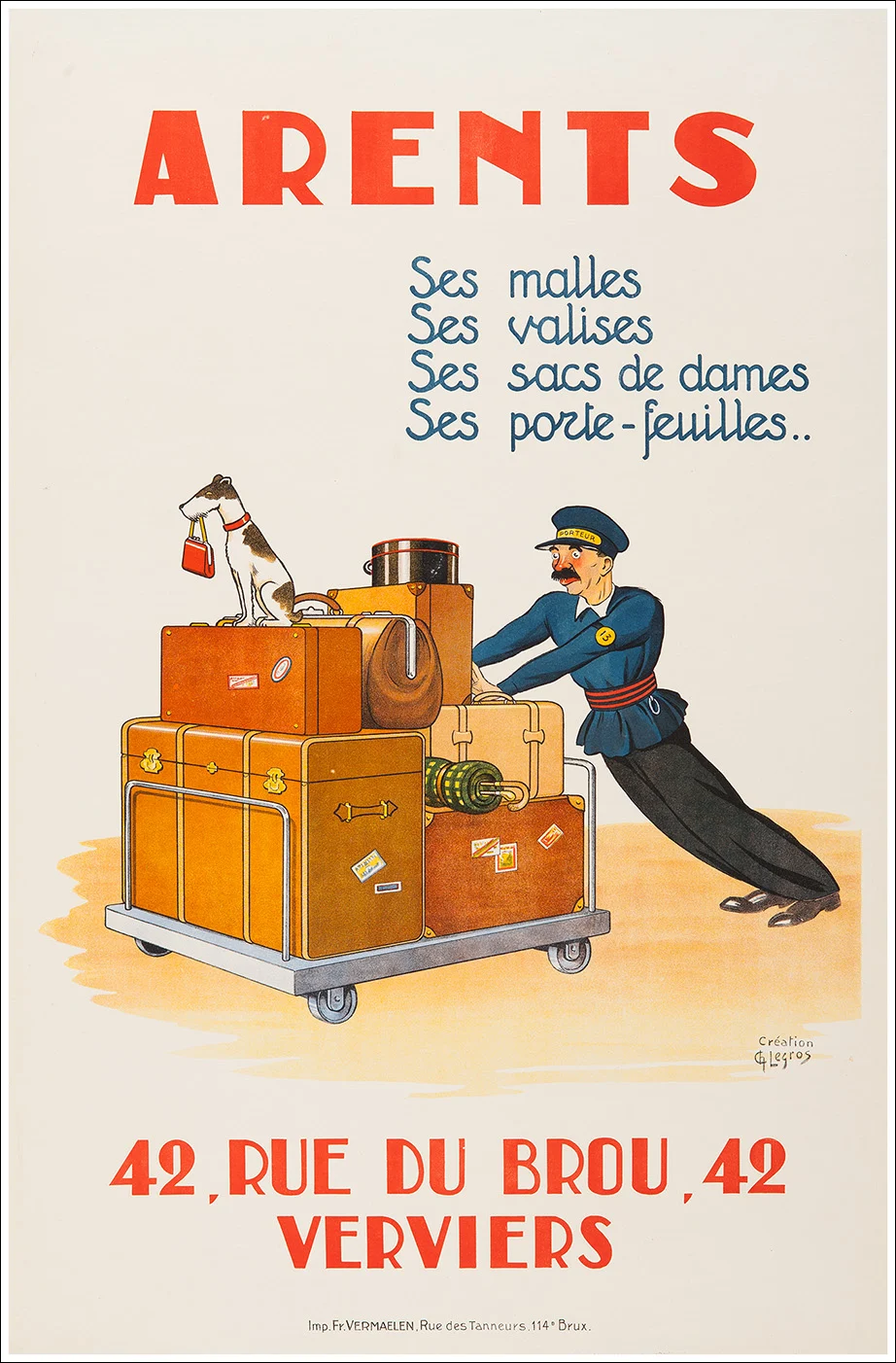 Arents bagages, Verviers (Belgique) / dog