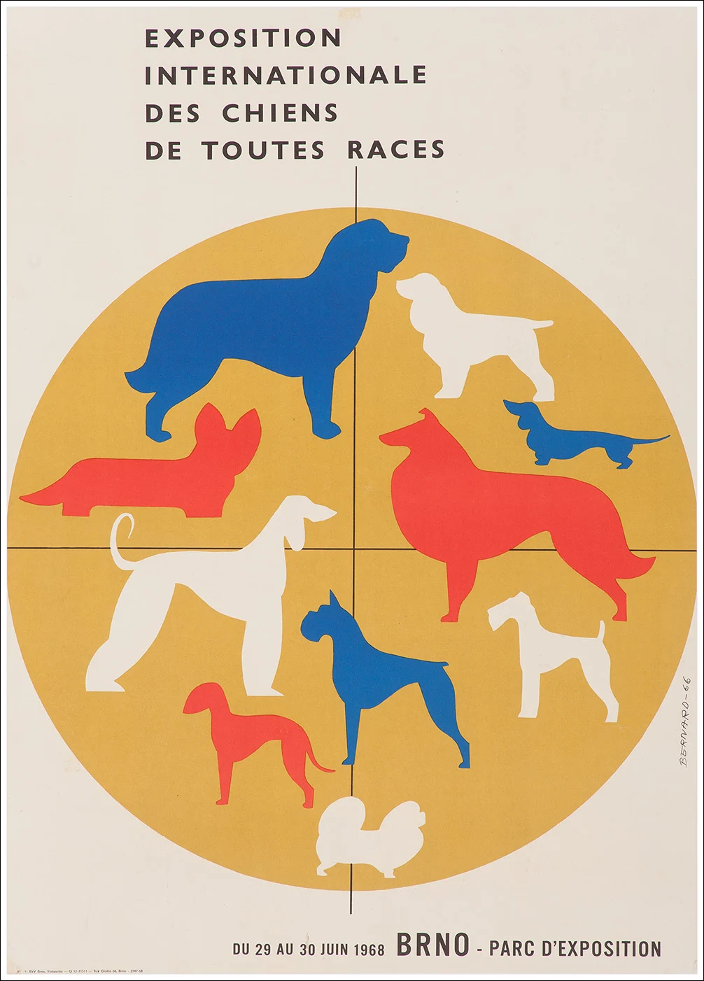 Exposition Internationale de chiens 1968, Brno / Dog exhibition