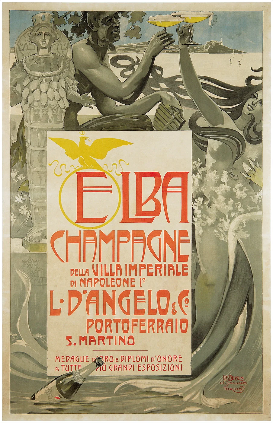 Elba Champagne dalla Villa imperiale di Napoleone I° / D'Angelo & C., Portoferraio (Grosseto)