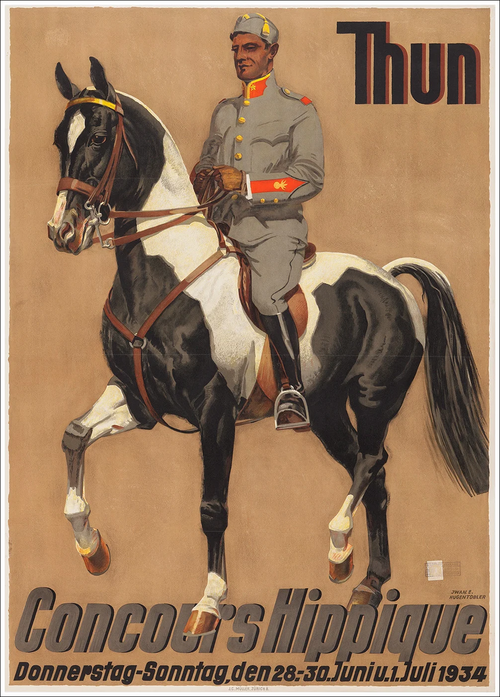 Thun Concours Hippique 1934 (Bern, Berna)