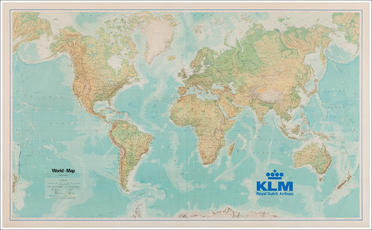 KLM World map