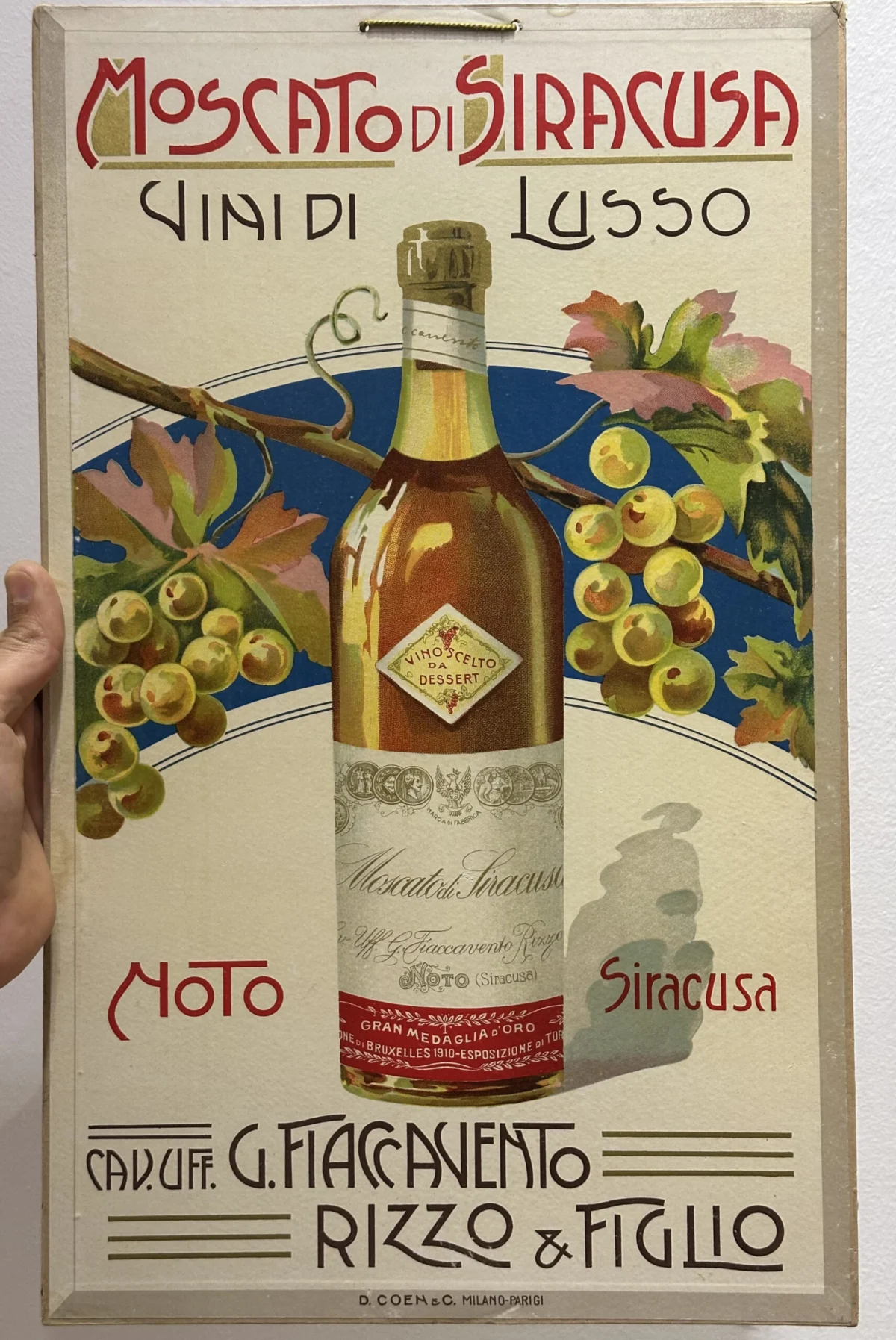 Moscato di Siracusa, vini di lusso, Fiaccavento, Rizzo & Figlio / Noto (Siracusa)