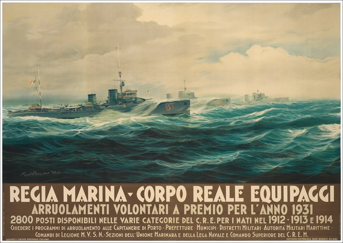 Regia Marina - Corpo Reale Equipaggi, arruolamenti volontari 1931 / La Spezia - Livorno (cacciatorperdinieri)