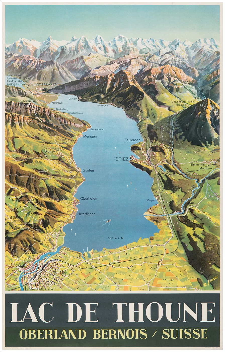 Lac de Thoun Thunersee, Oberland Bernois / Suisse