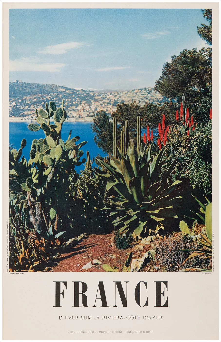France, l’hiver sur la Cote d’Azur, Villefranche sur Mer vue du Cap Ferrat