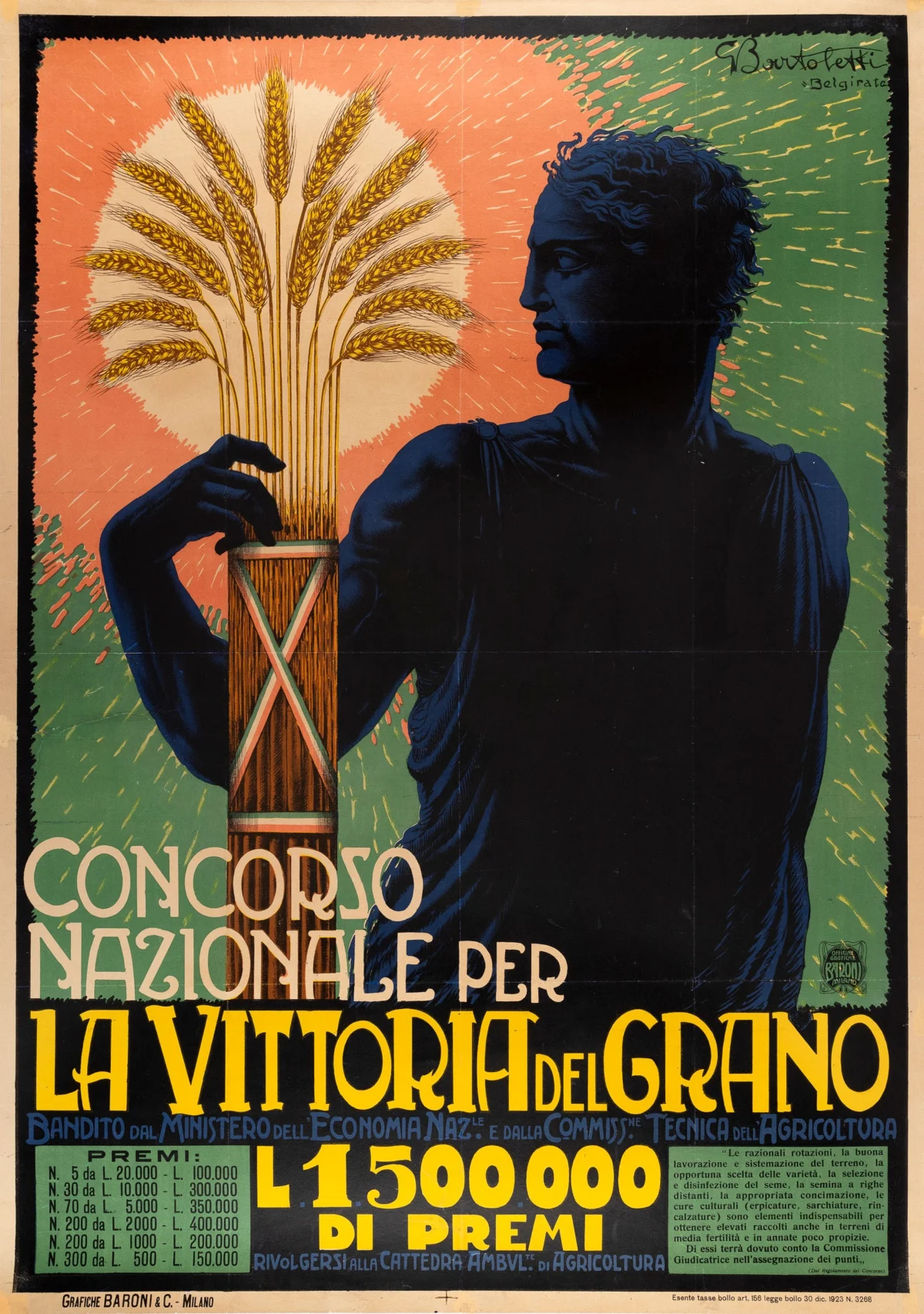 La vittoria del grano, 1933
