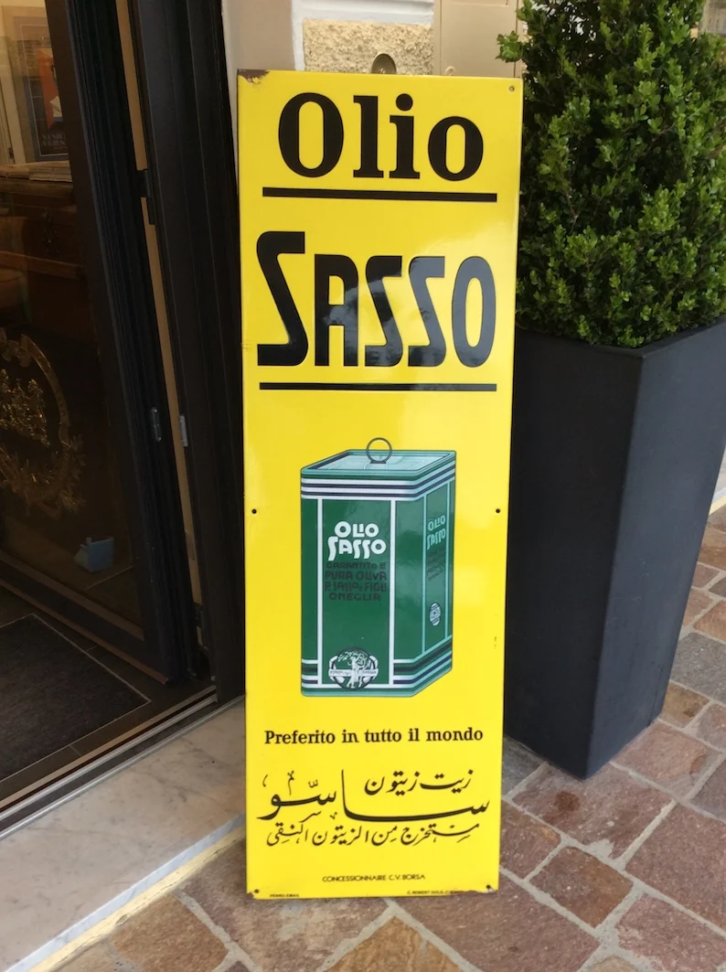 Olio Sasso, Oneglia (Imperia) - Concessionaire C.V. Borsa, Cairo, Egitto / Egypt