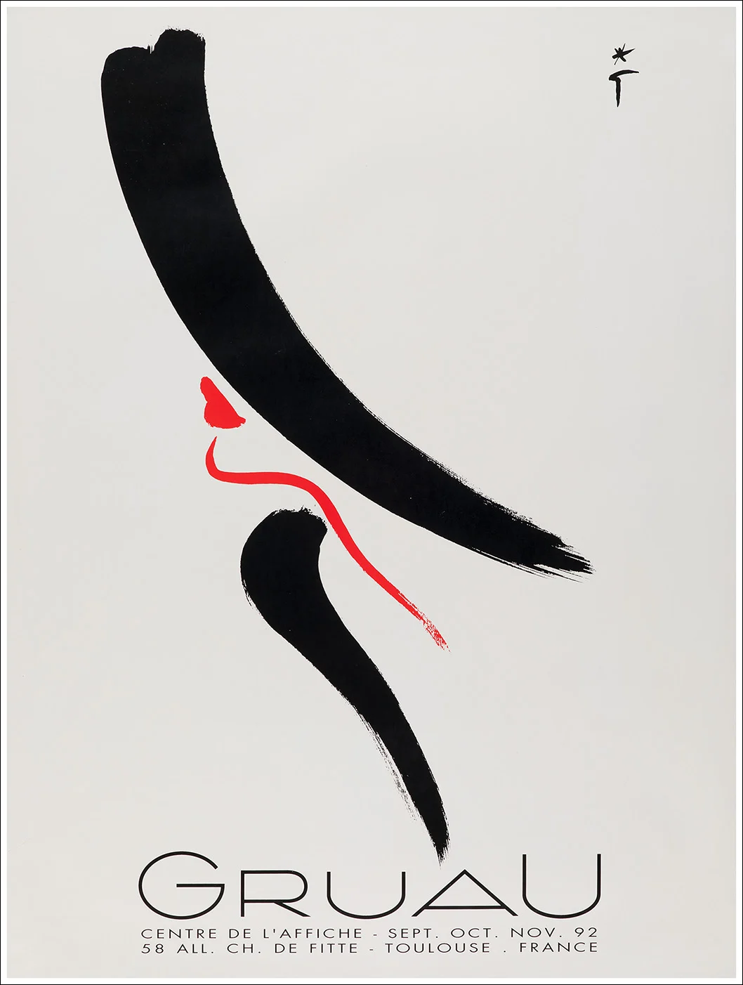 Exposition Gruau 1992, Centre de l'Affiche Toulouse / 120,5 x 159,8 cm
