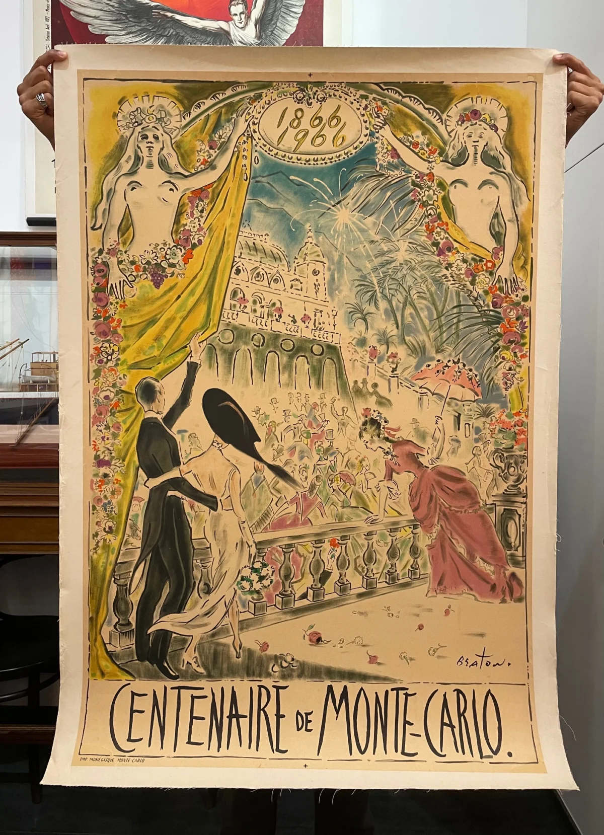 Centenaire de Montecarlo 1866 - 1966 / 81,8 x 123,2 cm