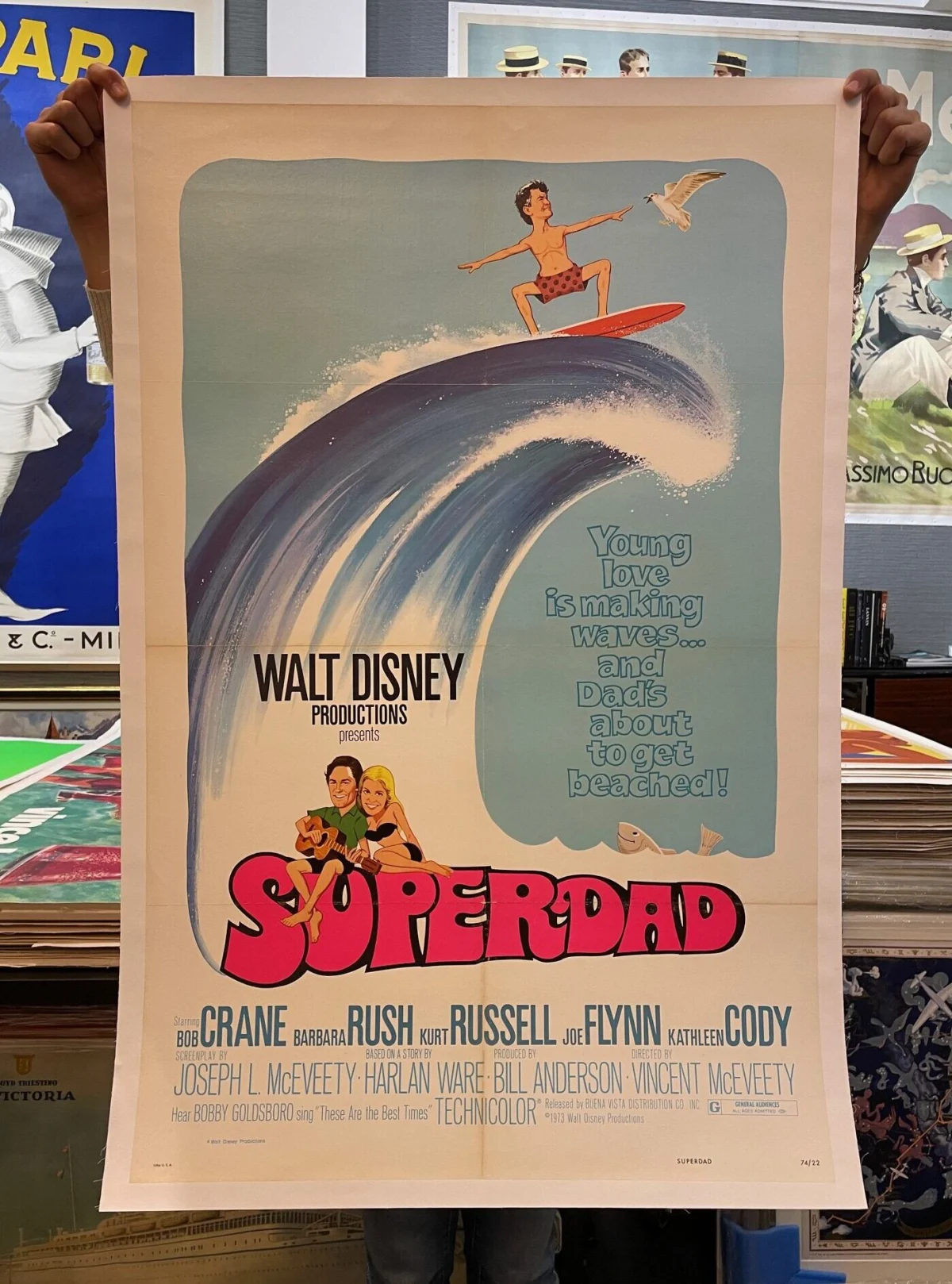 Superdad, produzione Disney - Kurt Russel (surf)