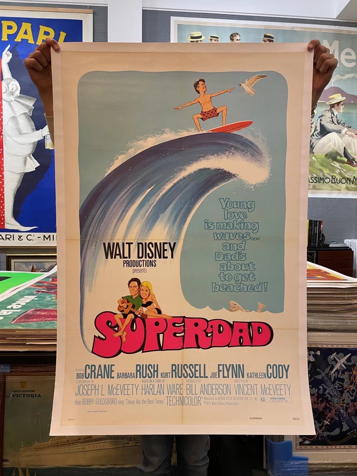 Superdad, produzione Disney - Kurt Russel (surf)