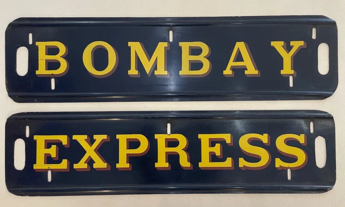 Due cartelli di percorrenza del Bombay-Express (Calais-Paris-Marseille) - Compagnie des Wagons Lits