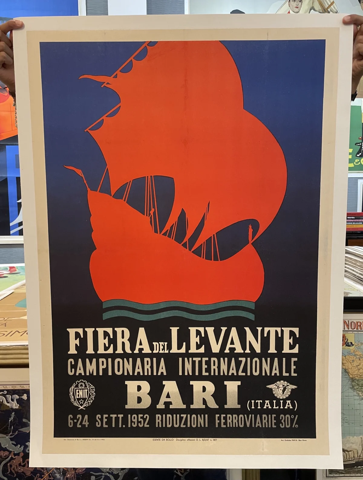 Bari, Fiera del Levante 1952 / ENIT / 69,8 x 99,3 cm