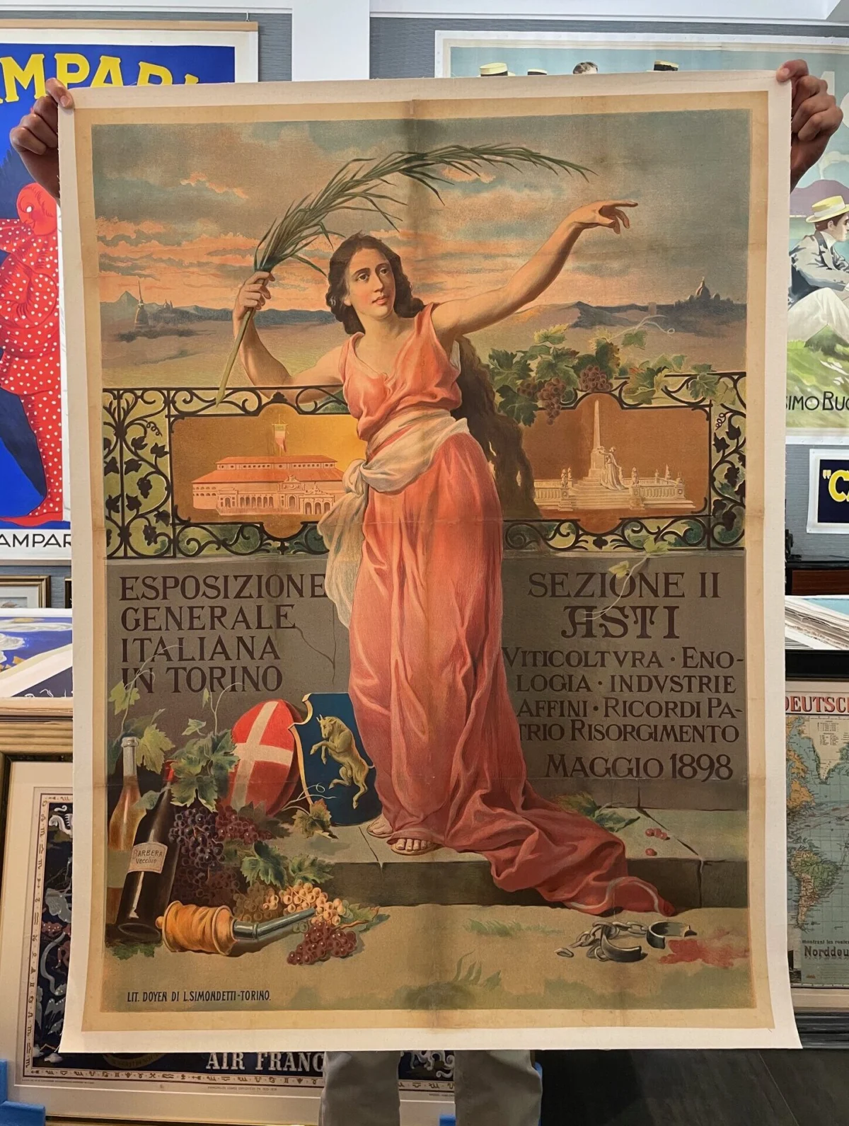 Esposizione Generale Italiana in Torino 1898, viticoltura enologia - Asti