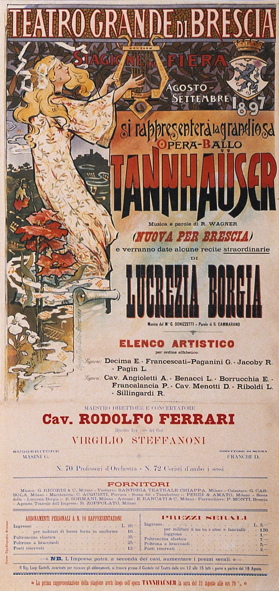 Tannhaüser, Teatro Grande di Brescia (musica e parole di Richard Wagner)
