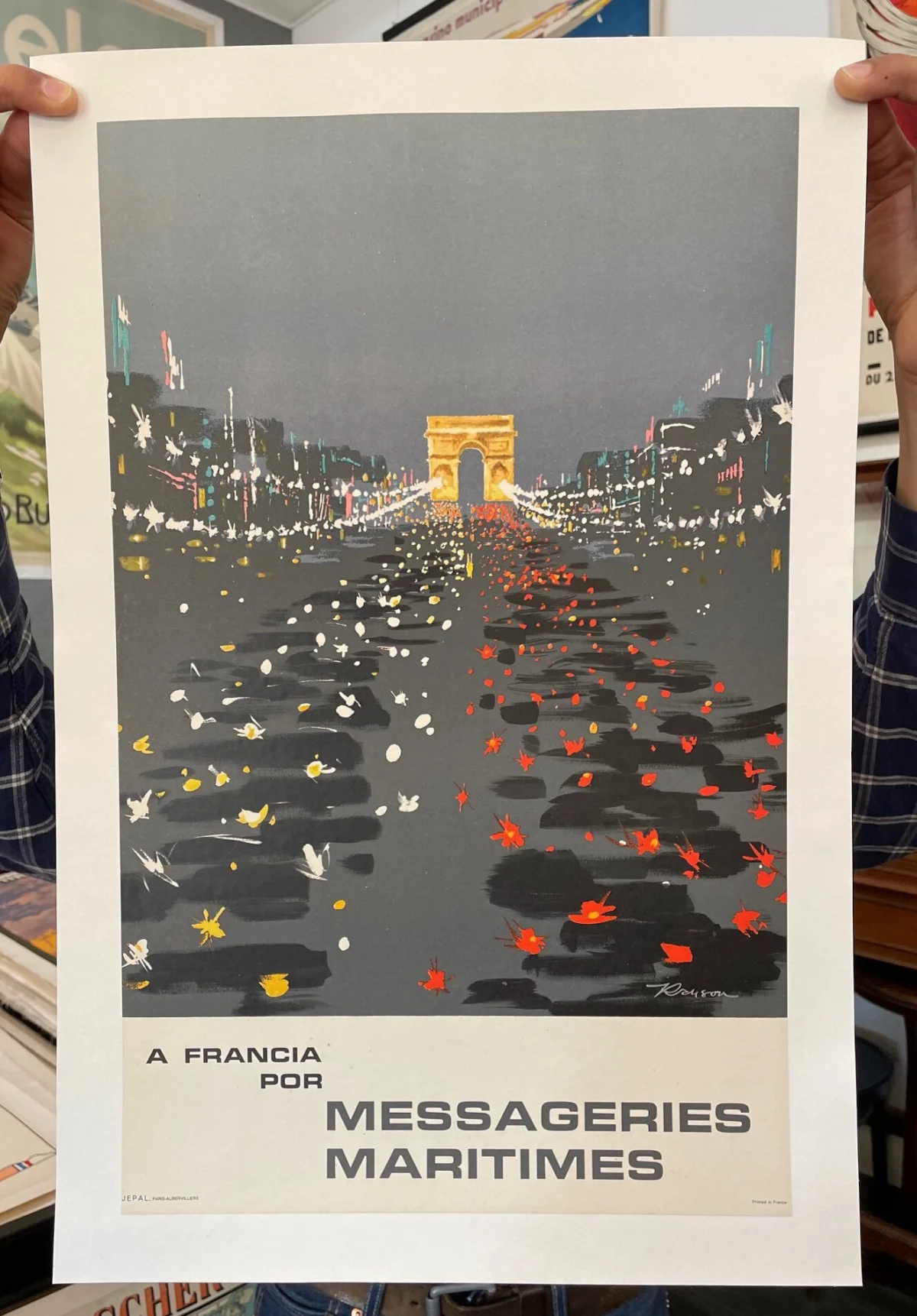 A Francia por Messageries Maritimes - Arc de Triomphe, Paris / 31,3 x 50,2 cm