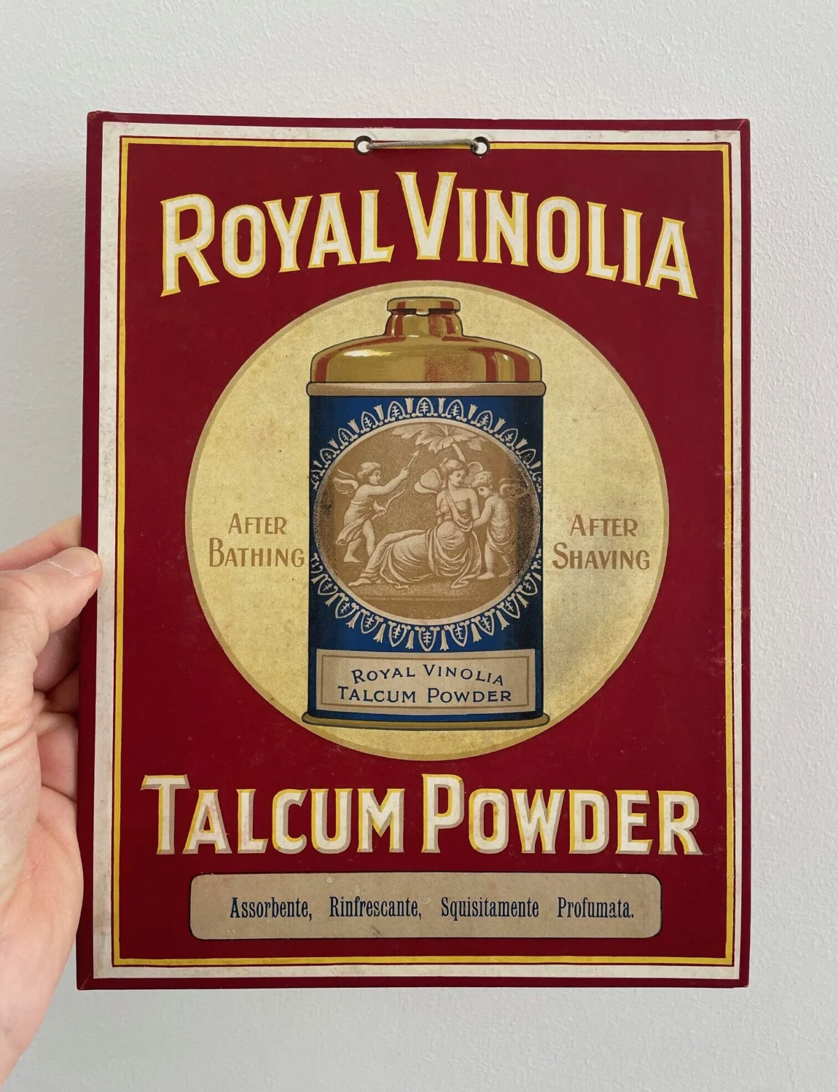 Royal Vinolia, polvere di talco