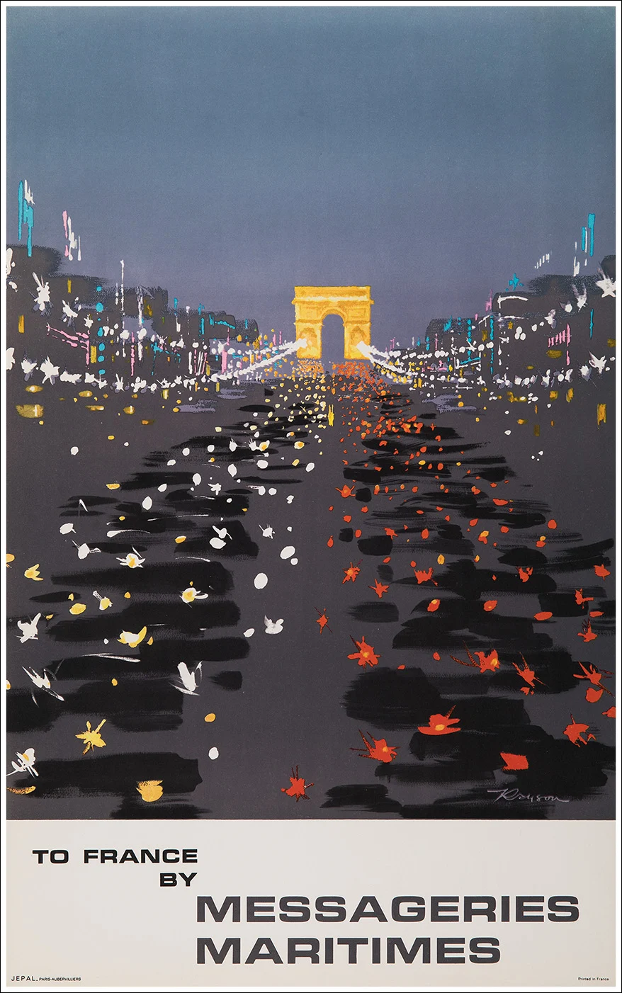 To France by Messageries Maritimes - Arc de Triomphe, Paris / 62 x 99,6 cm