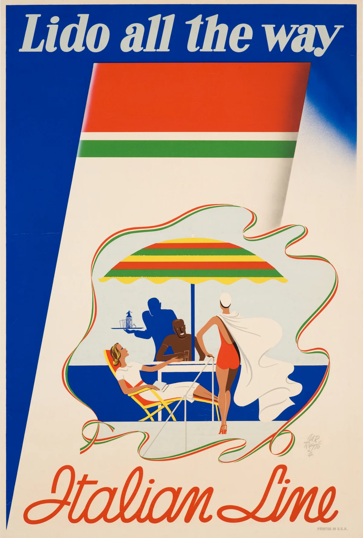 Lido all the way - Italian Line, Genova / Genoa - New York
