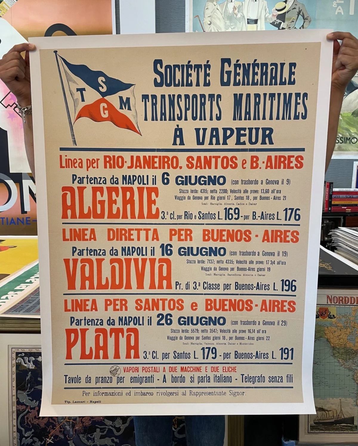 SGTM Marseille , Algerie - Valdivia - Plata / Napoli, Genova, Brasile, Argentina