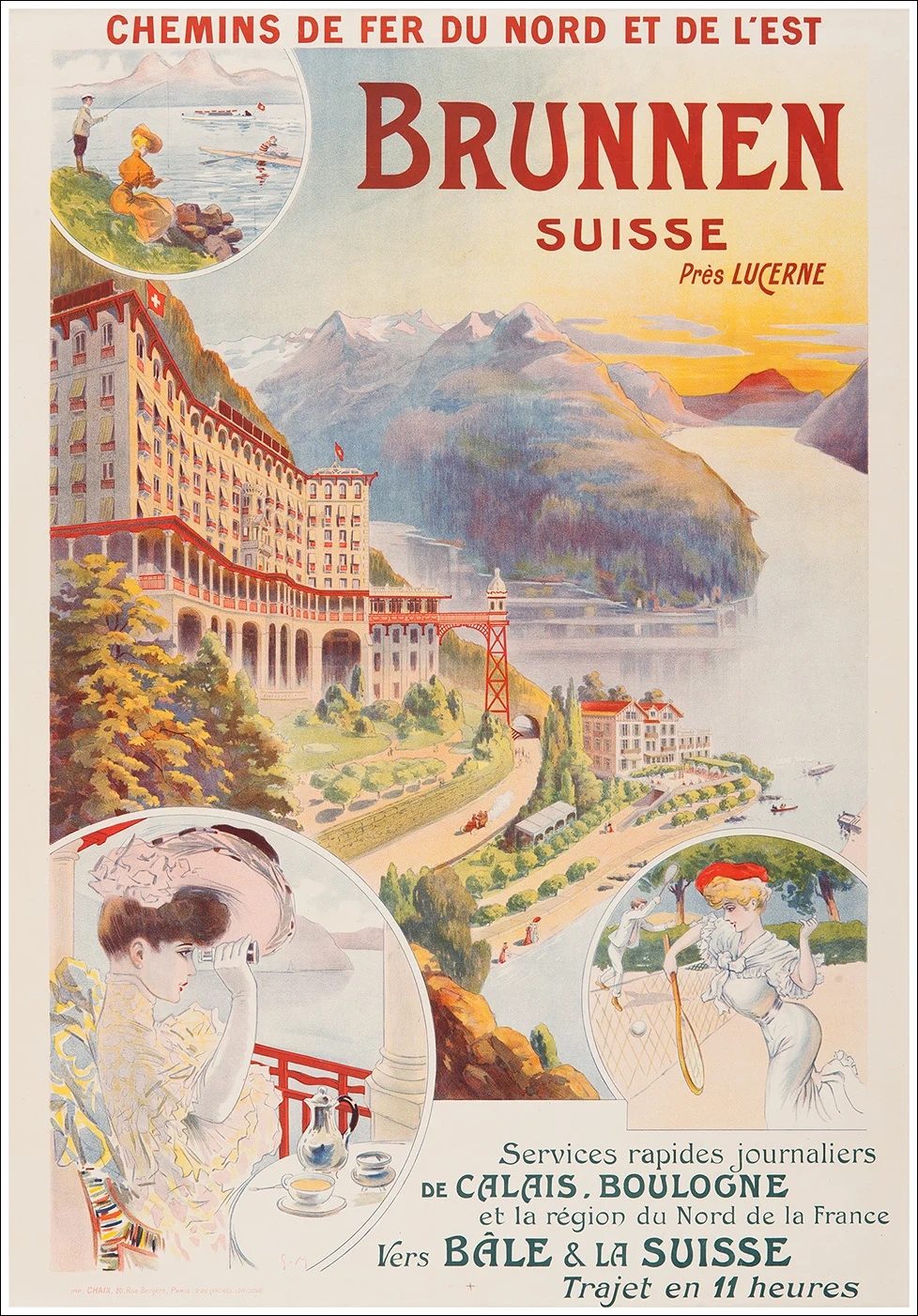 Brunnen, prés Lucerne (Lucerna) / Lago dei Quattro Cantoni - Grand Hôtel au Lac (Canton Svitto)