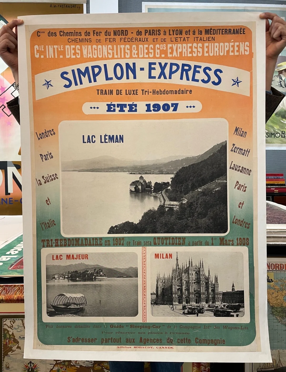 Simplon Express - Paris Milan, Lac Léman Montreux Chillon Lac Majeur Lago Maggiore Stresa / Compagnie Internationale des Wagons-Lits
