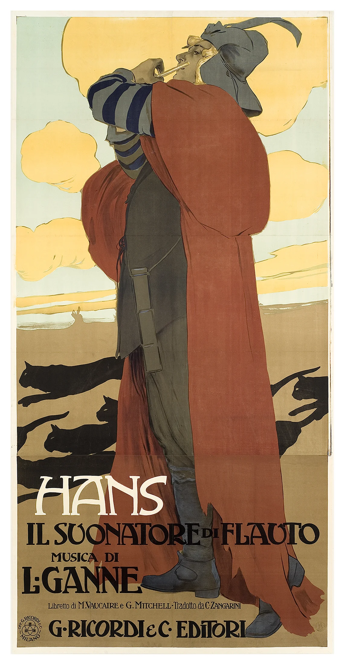 Hans il suonatore di flauto, musica di Louis Ganne, G. Ricordi & C. Milano