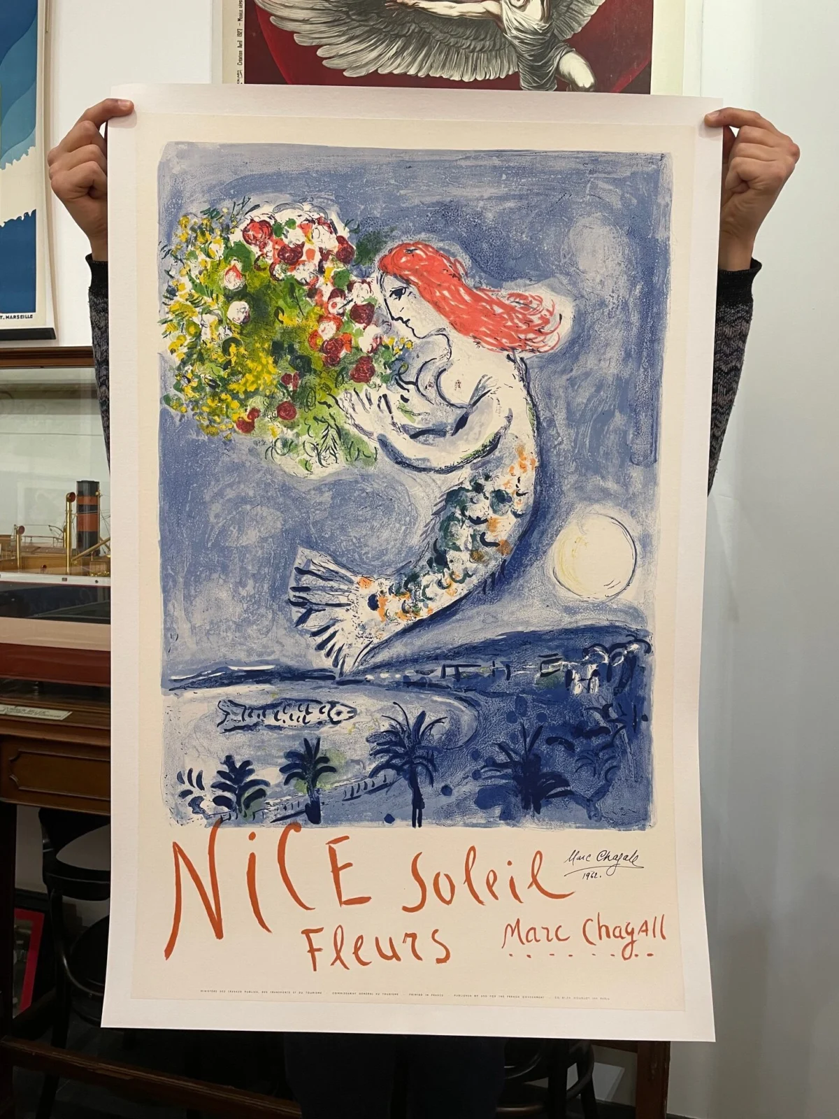 Nice, soleil, fleurs … con autografo di Marc Chagall