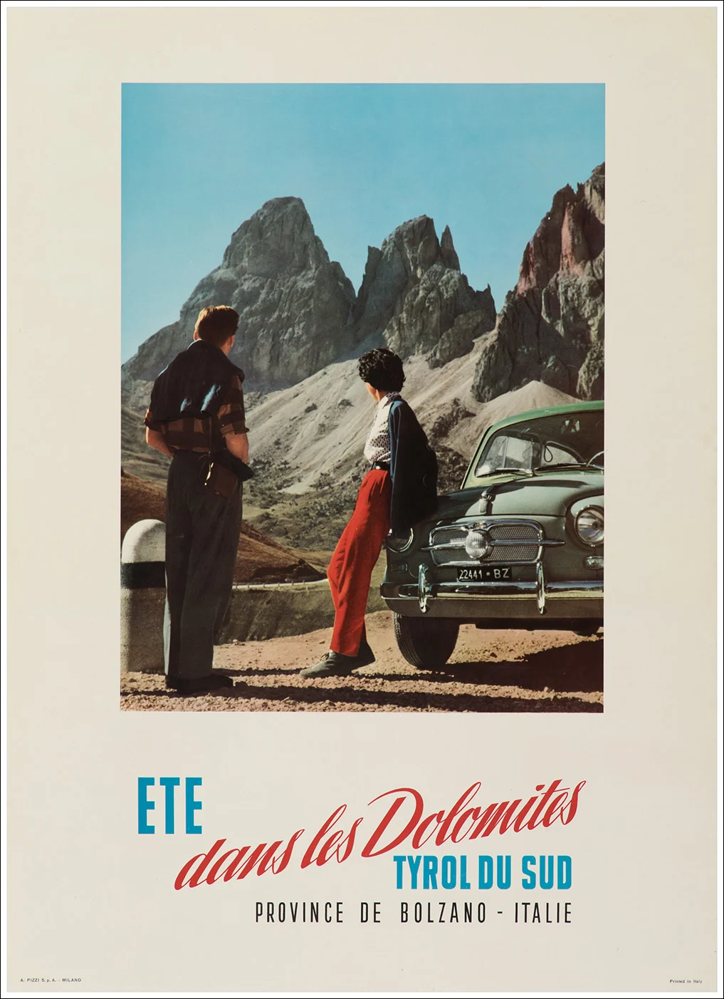 Ete dans les Dolomites - Tyrol du Sud, Bolzano / FIAT 600 Moretti