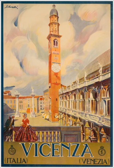 Vicenza, Basilica Palladiana e la Torre Bissara / ENIT