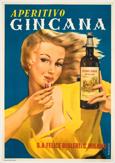 Aperitivo Gincana, S.A. Felice Bisleri & C., Milano