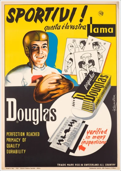 Lamette da barba Douglas / rugby