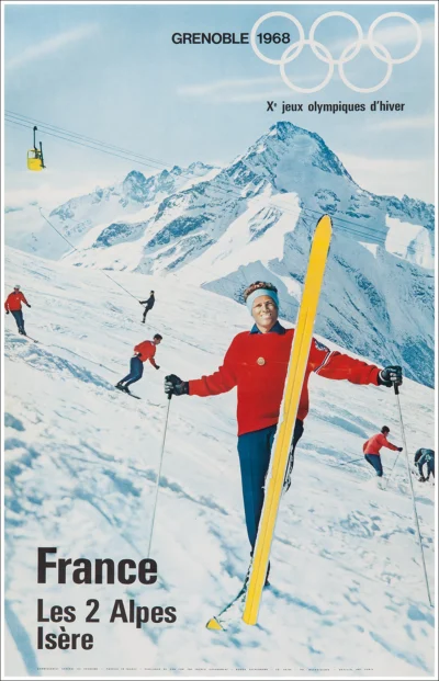 France Les 2 Alpes Isère / Grenoble 1968 X° jeux olympiques d'hiver