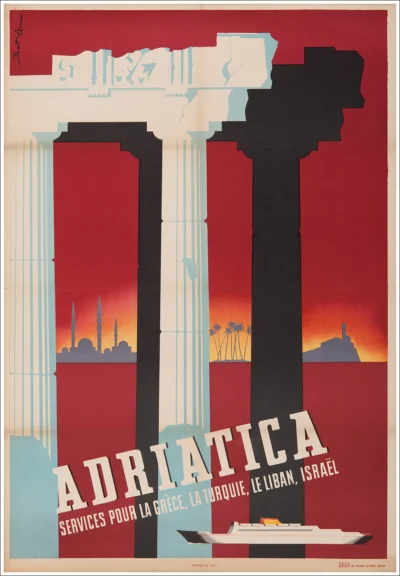 Adriatica Navigazione, Venezia - services pour la Grèce, la Turquie, le Liban, Israel