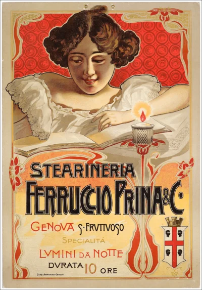 Stearineria Ferruccio Prina & C., Genova / Lumini da notte