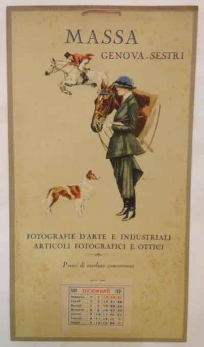 Massa, Genova Sestri - fotografie d'arte e industriali, articoli fotografici e ottici / Calendario 1931