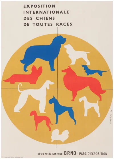 Exposition Internationale de chiens 1968, Brno / Dog exhibition
