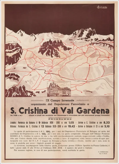IX Campo invernale, Dopolavoro Ferroviario - S. Cristina Val Gardena - Dolomiti, Sassolungo (Bolzano)