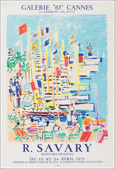 Galerie "65" Cannes, Robert Savary 1971