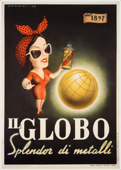 Il Globo Splendor di metalli, ditta Max Frank Milano