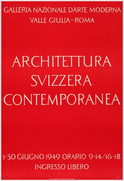 Architettura svizzera contemporanea / Galleria Valle Giulia, Roma