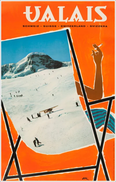 Valais - Mont Breithorn, Zermatt (Piper Super Cub di Hermann Geiger)