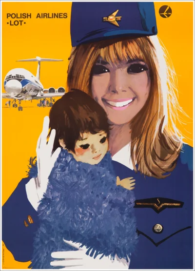 LOT - Polish airlines / 67 x 94 cm
