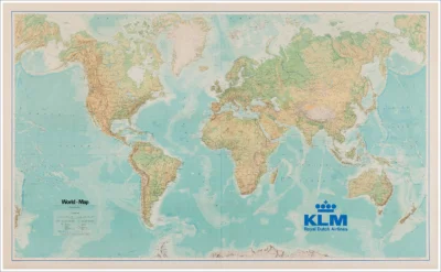 KLM World map