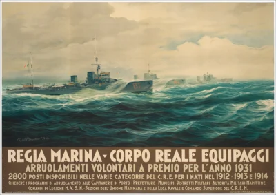 Regia Marina - Corpo Reale Equipaggi, arruolamenti volontari 1931 / La Spezia - Livorno (cacciatorperdinieri)