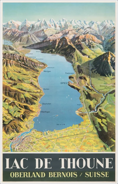 Lac de Thoun Thunersee, Oberland Bernois / Suisse