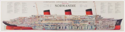 Paquebot Normandie, CGT Compagnie Générale Transatlantique / French Line, Le Havre - New York