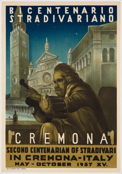 Cremona, Bicentenario Stradivariano 1937 / 70 x 100 cm